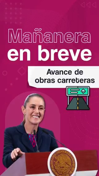 La #MañaneraEnBreve de la presidenta Claudia Sheinbaum Pardo: 🛣️ Avances en infraestructura carretera. 📈 Crecimiento de la economía mexicana. ✅ Acceso a derechos para bienestar del pueblo.