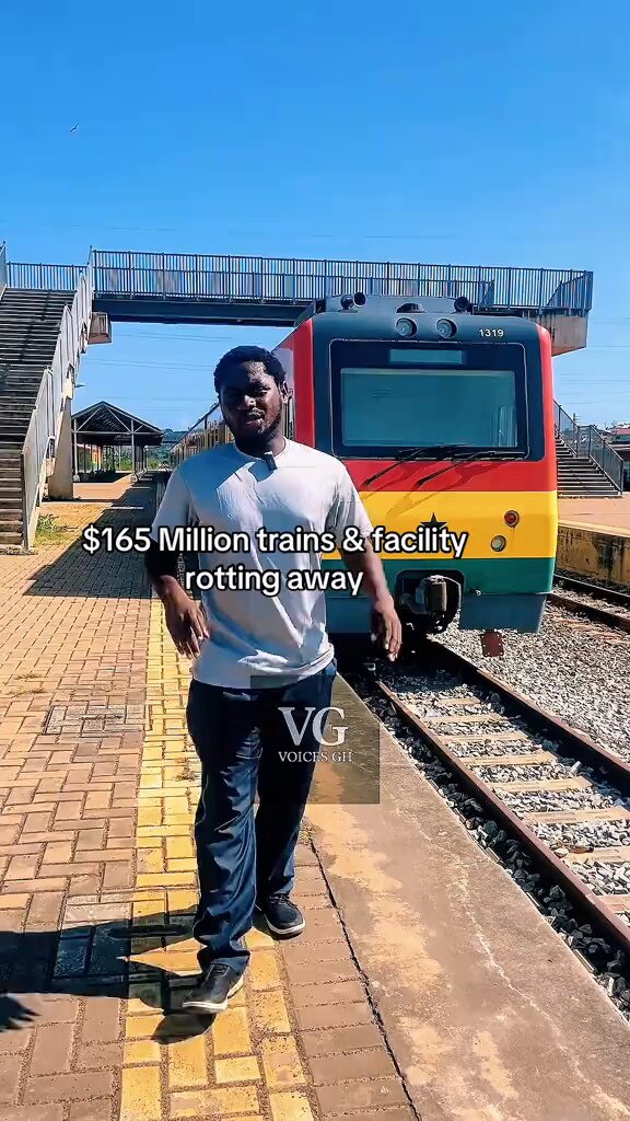 Concerned citizen shows the current state of the $165 Million Kojokrom suburban train system in the Western Region, that was disrupted in 2023 over operational losses.