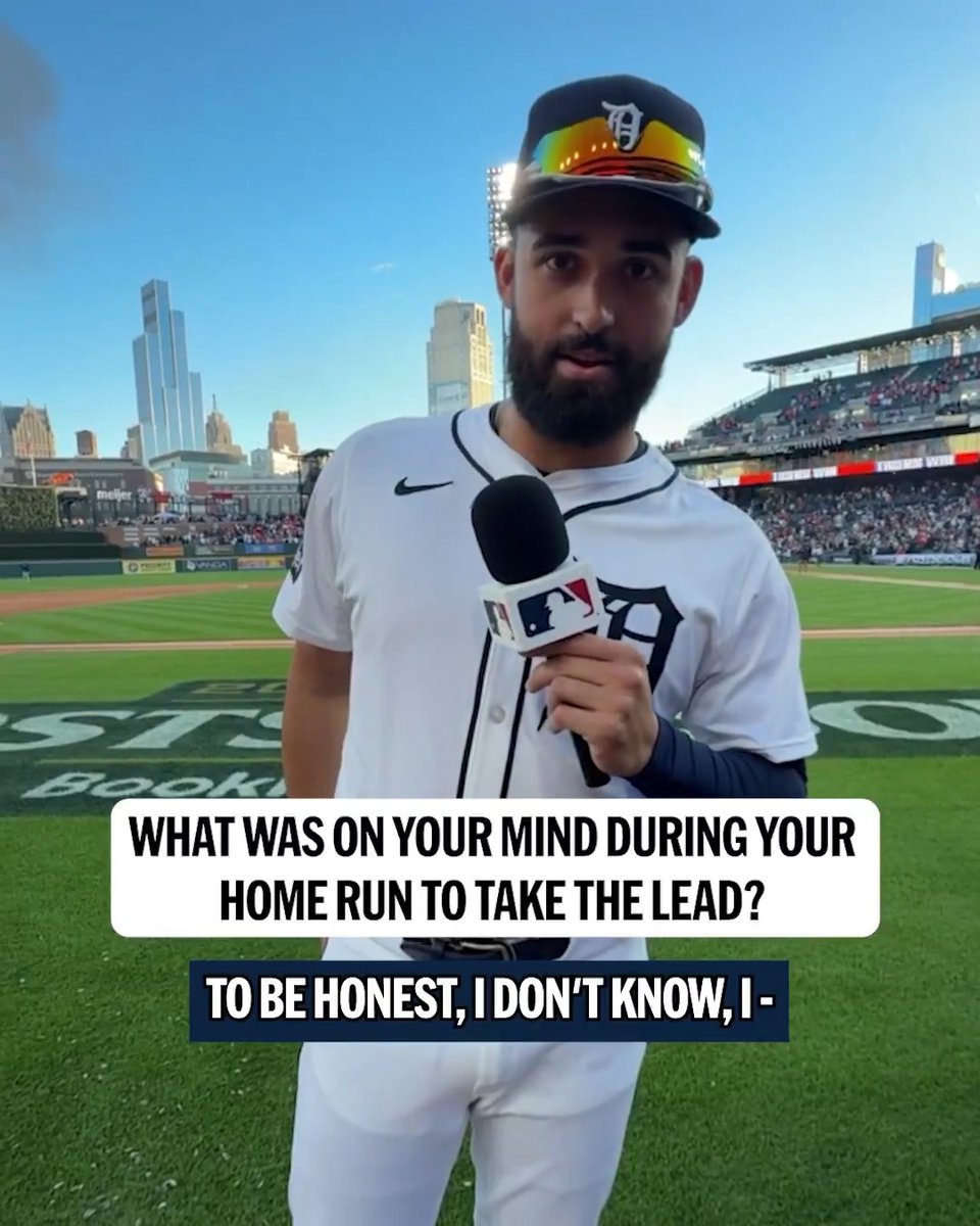 Riley Greene blacked out when he hit his massive go-ahead homer 🤣
