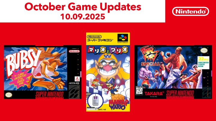 Three #SNES games are now available to play for #NintendoSwitchOnline + Expansion Pack members! ☑️ Mario &amp; Wario ☑️ BUBSY in: Claws Encounters of the Furred Kind ☑️ FATAL FURY SPECIAL