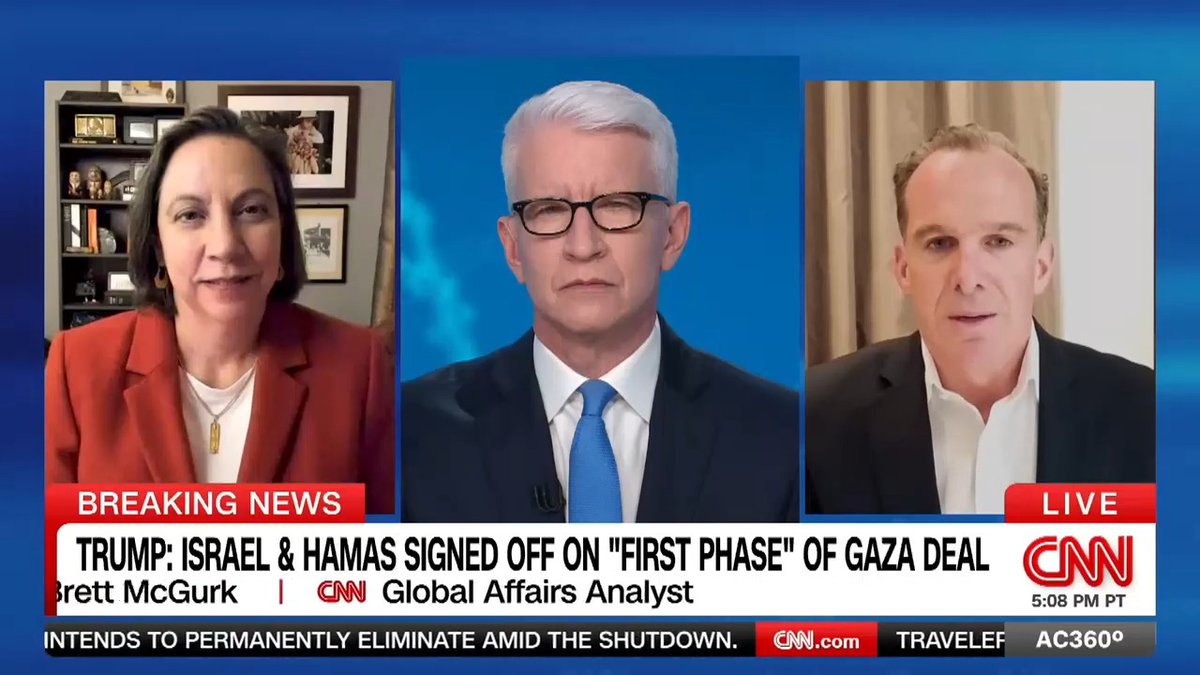 "A momentous day": Former Deputy Director of National Intelligence Beth Sanner and former Middle East & North Africa Coordinator for the National Security Council Brett McGurk weigh in what comes next as the first phase of the Gaza peace plan is set to begin