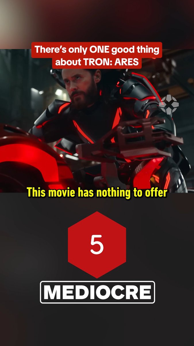 Tron: Ares is just extremely mediocre. It's "fine, I guess," all the way through.