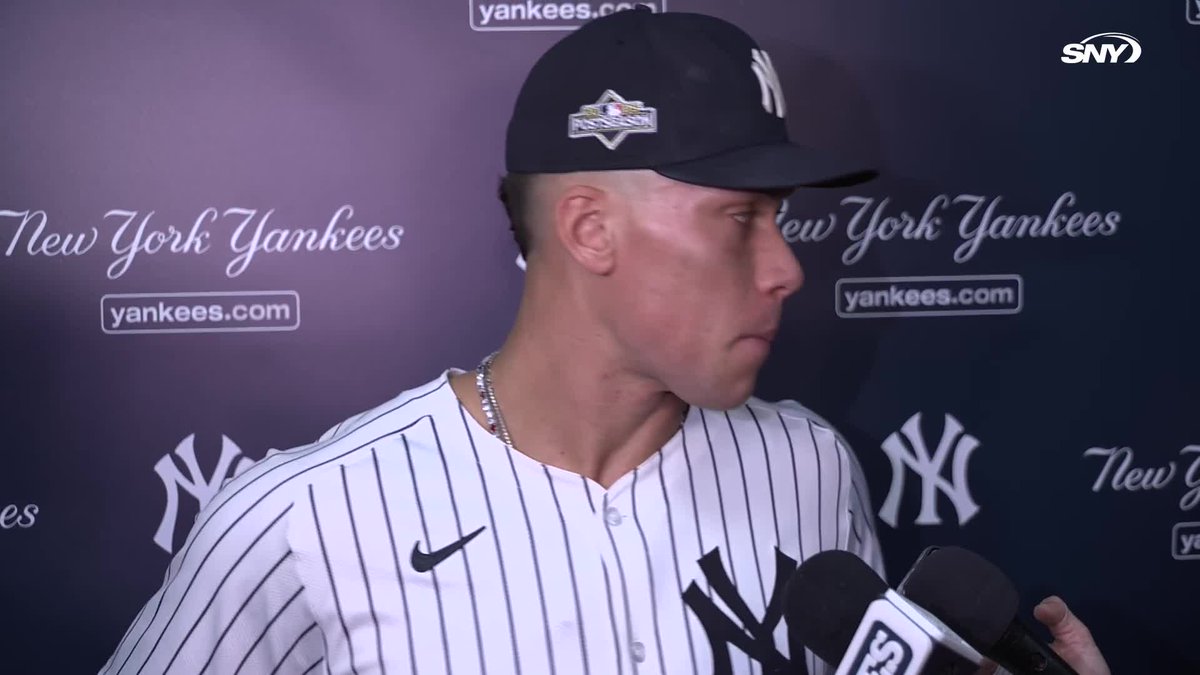 Aaron Judge says he hopes the Yankees bring back some of their upcoming free agents: "Grish and Bellinger, two guys that had incredible years. It was fun to watch them, fun to learn from them. I hope we can run them back and see what happens"