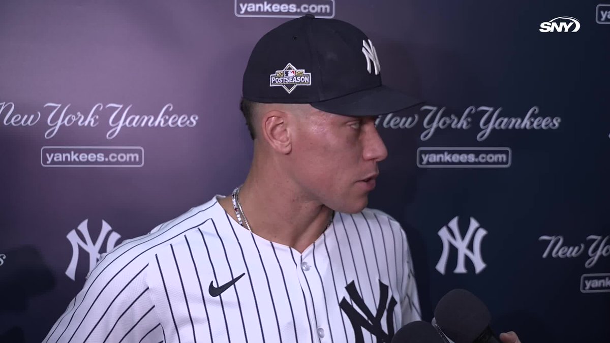 Aaron Judge was asked what his offseason will look like: "I want to get back out there right now, wish Spring Training was in a couple weeks"