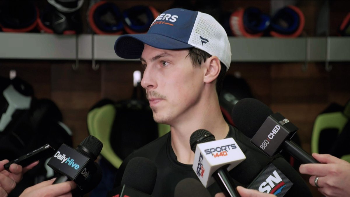 "Lots to like but also a lot to learn." Ryan Nugent-Hopkins shares his perspective on the 4-3 shootout loss to the Flames in the #Oilers Home Opener. Enterprise | #LetsGoOilers