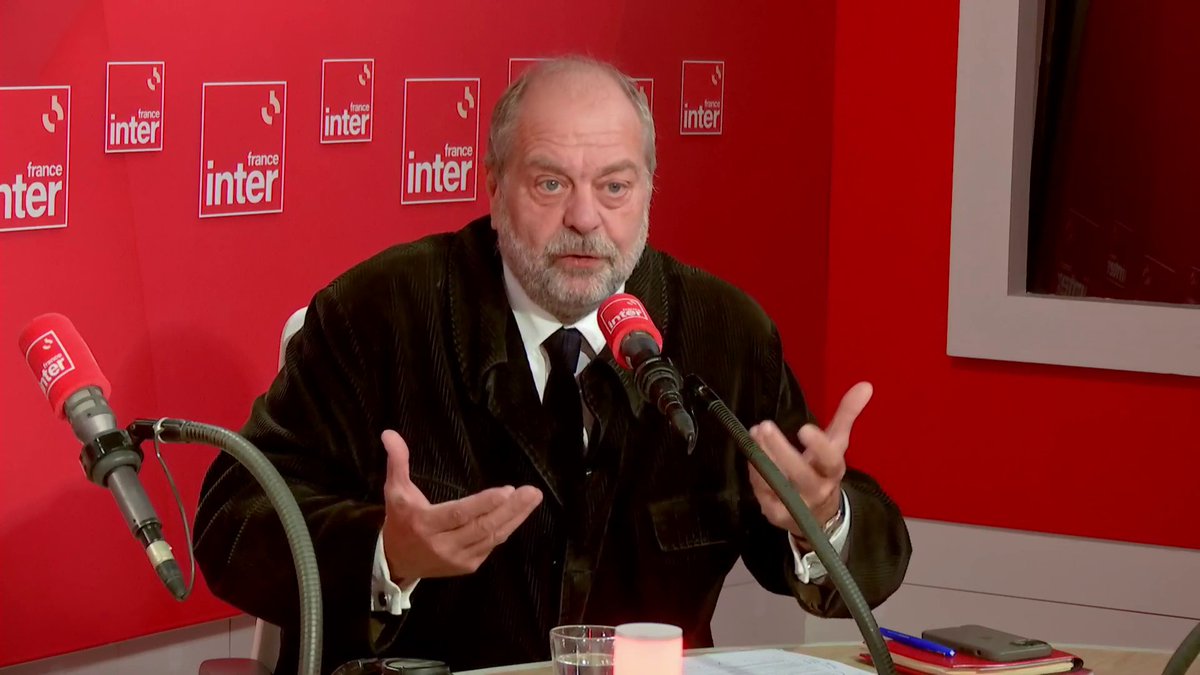 Éric Dupond-Moretti : "Il y a des gens qui pensent que la politique pénale c'est cogner, cogner, cogner. Robert Badinter expliquait qu'un homme, avant de commettre une infraction, ne prenait pas le Code pénal sous le bras." #LaGrandeMatinale
