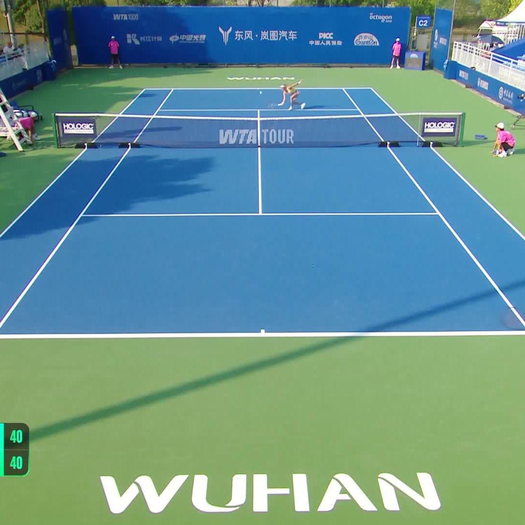 Stopped it dead 😮‍💨 Laura Siegemund | #WuhanOpen