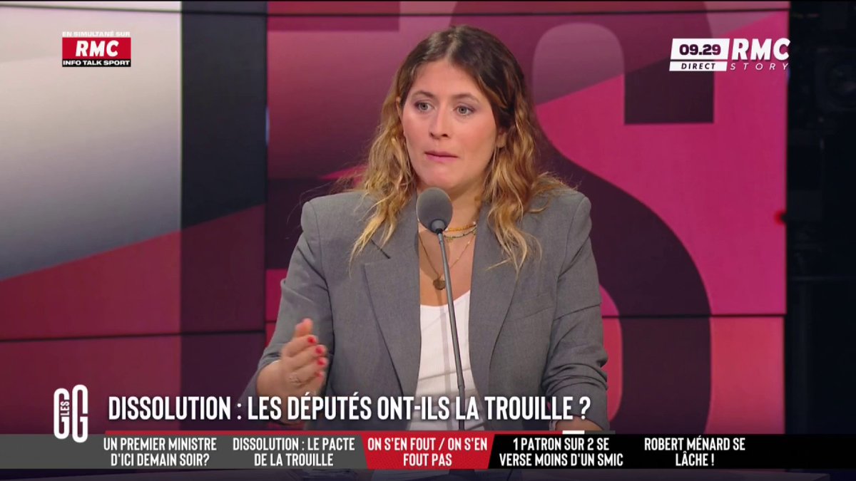 🔴 Les députés ont-ils la trouille ? 🎙️Flora Ghebali : "En cas de dissolution, les résultats seront proches des résultats de l'été dernier. Il faut un statut quo pendant 1 an et demi qui va permettre aux politiques de préparer les municipales puis la présidentielle." #GGRMC