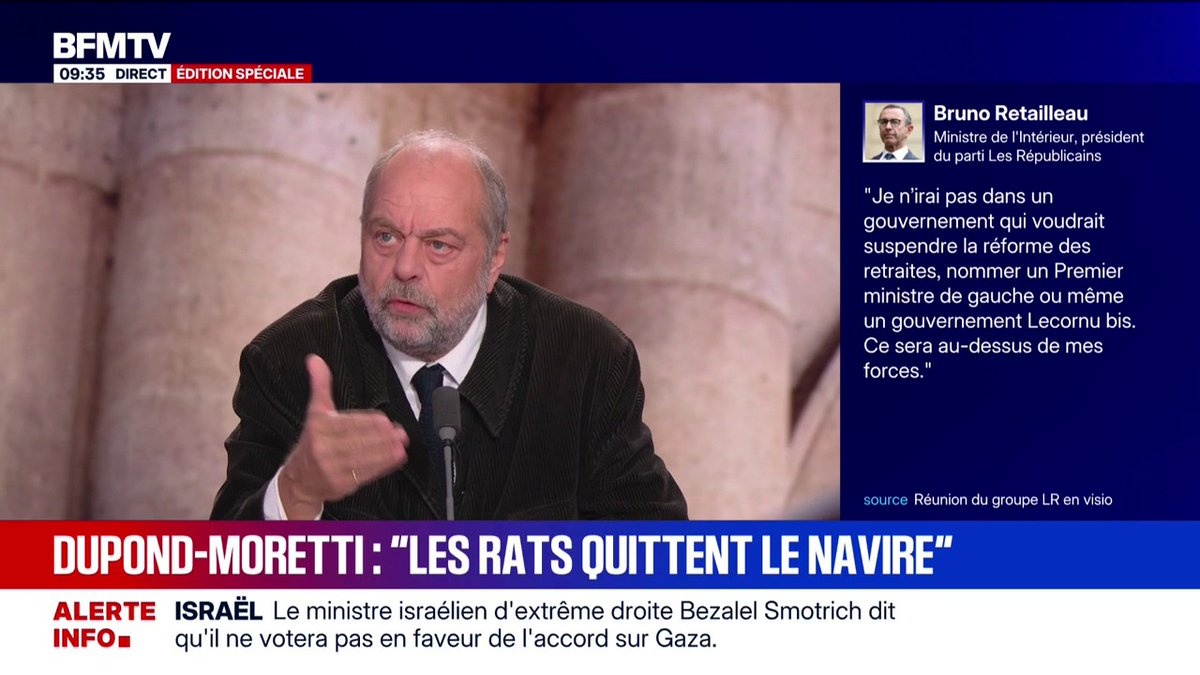 Christian Estrosi est "le pire courtisan que j'ai jamais rencontré", déclare Éric Dupond-Moretti