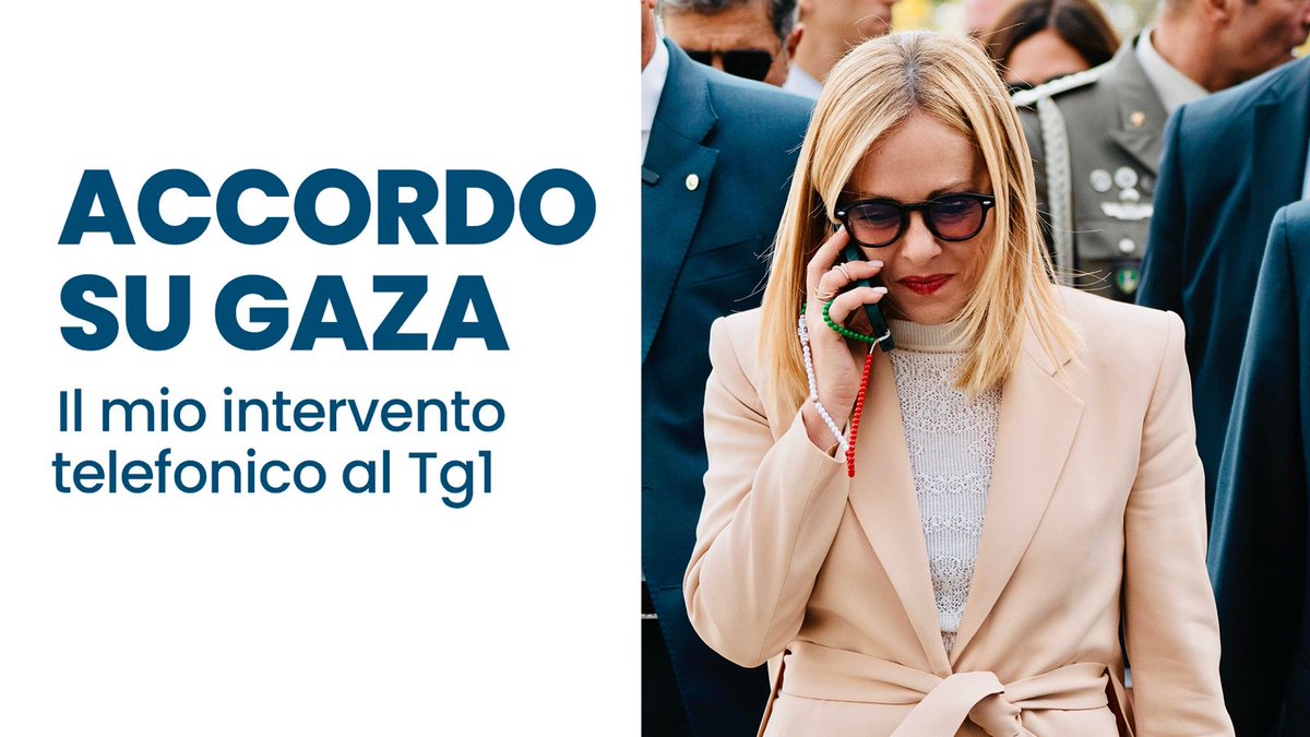 Accordo su Gaza: il mio intervento telefonico al Tg1