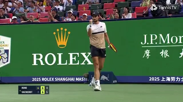 That pass Valentin Vacherot made at 4-4 in the second set tiebreak was so clutch