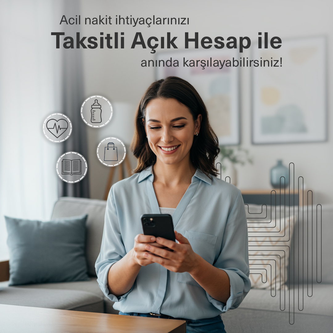 Taksitli Açık Hesap ile acil nakit ihtiyaçlarınızı herhangi bir ek masraf ödemeden anında karşılayın, geri ödelemelerinizi taksit taksit yapın. 💙 Detaylı bilgi için web sitemizi ziyaret edebilirsiniz.
