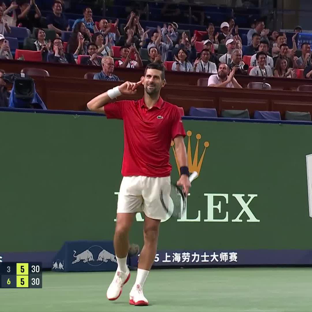 UNREAL NOLE DEFENSE 🫨 Novak Djokovic #RolexShanghaiMasters
