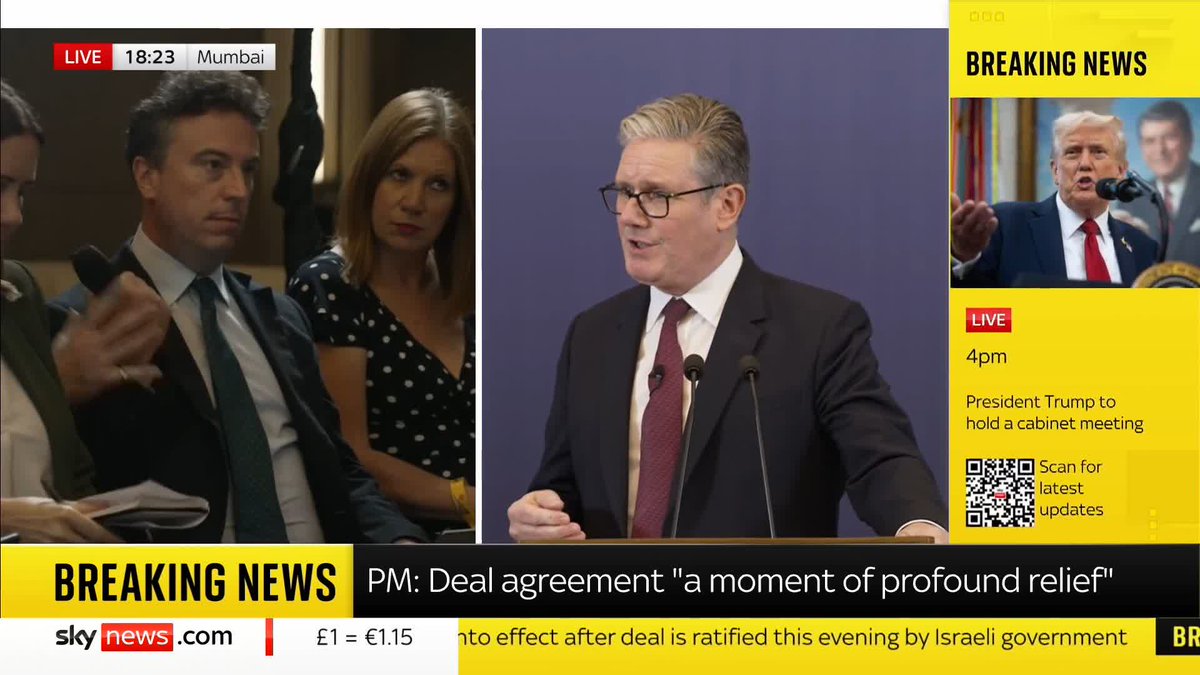 .Sam Coates Sky asks the PM whether Sir Tony Blair's instincts on Gaza can be trusted. Blair has been named as a potential option to help lead in Gaza during the ceasefire. Listen to Sir Keir Starmer's response ⬇️