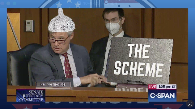 🎯 Sheldon Whitehouse called out for corruption In a fiery Senate Judiciary Committee hearing, Senator Sheldon Whitehouse (D-White Clubs) was called out by the Attorney General for corruption after he repeatedly voted for legislation that sent money to his wife's NGO.