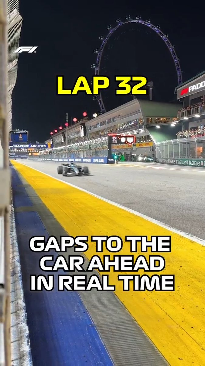 Visualising those gaps out on track... ⏱️ This is what those pluses and minuses on the timing graphics really look like! 👀 #F1 #SingaporeGP