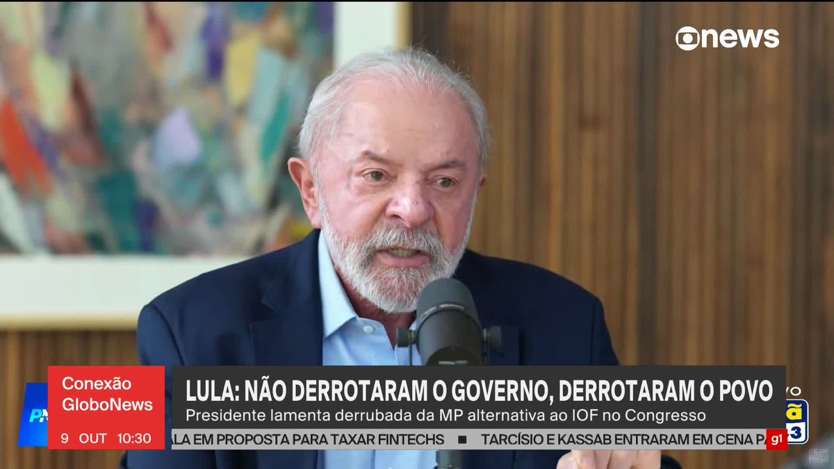 Lula lamenta derrota no Congresso e diz que vai discutir proposta para taxar fintechs: “Não derrotaram o governo. Derrotaram o povo brasileiro.” #ConexãoGloboNews ➡ Assista à #GloboNews: