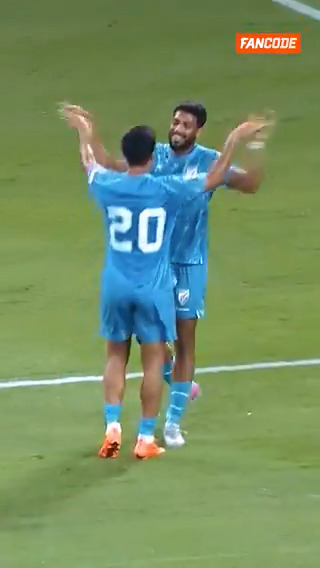 Rahim Ali, what a time to score your first international goal 🇮🇳👏 #SGPIND #BlueTigers #ACQ2027 #IndianFootball