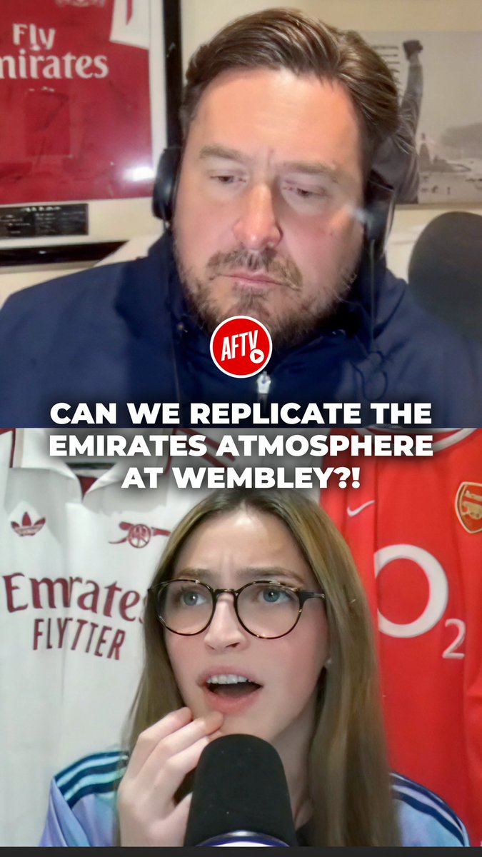 If Arsenal move to Wembley during the Emirates upgrade… 𝐝𝐨 𝐰𝐞 𝐥𝐨𝐬𝐞 𝐨𝐮𝐫 𝐡𝐨𝐦𝐞 𝐚𝐝𝐯𝐚𝐧𝐭𝐚𝐠𝐞 𝐨𝐫 𝐧𝐨𝐭, 𝐆𝐨𝐨𝐧𝐞𝐫𝐬? 👇 #AFTVLive #Wembley #Arsenal