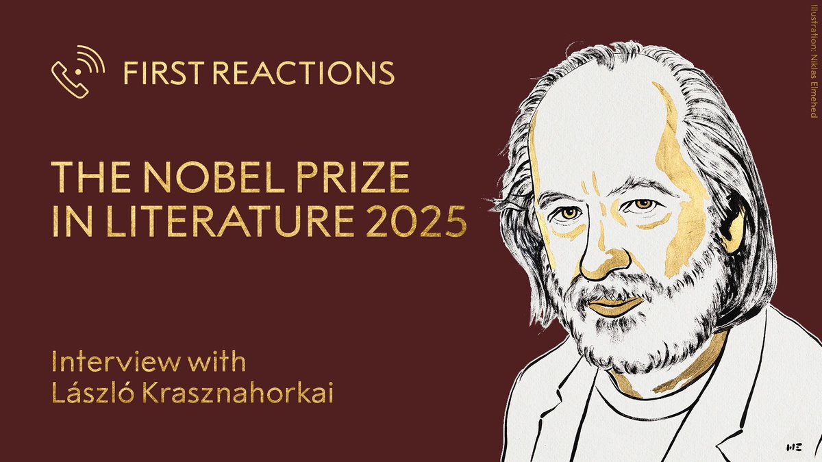 “To read books gives us more power to survive these very difficult times on Earth.” When we spoke to 2025 literature laureate László Krasznahorkai, he encouraged us all to read more. Krasznahorkai also spoke about his happiness and excitement about being the newest Nobel Prize laureate in literature: “I’m very proud to be in the line of some really great writers and poets.” Get to know László Krasznahorkai in our interview: