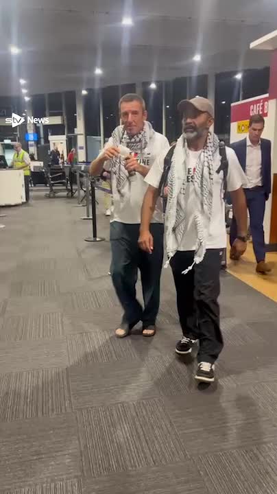 Scots activists arrive home after being detained by Israeli forces