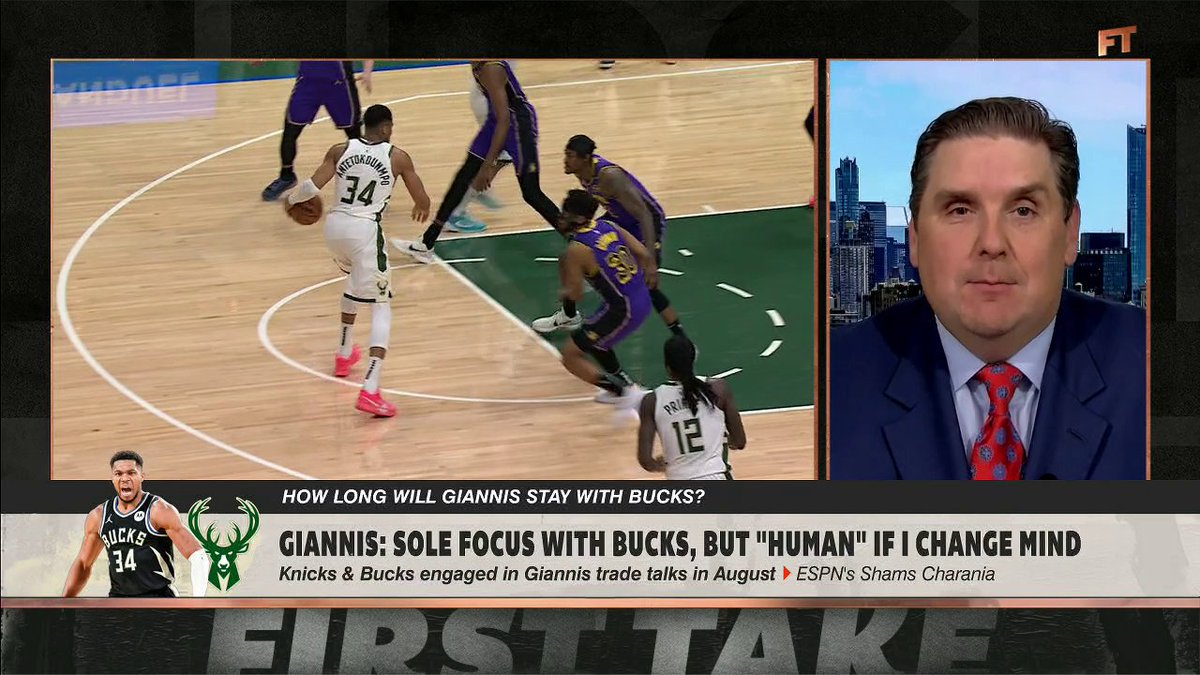 Brian Windhorst says the entire basketball world is bracing for this to be Giannis’ final season in Milwaukee “You can hear by Giannis' own words and actions, he's thinking about it in the back of his mind too.” (🎥 First Take )