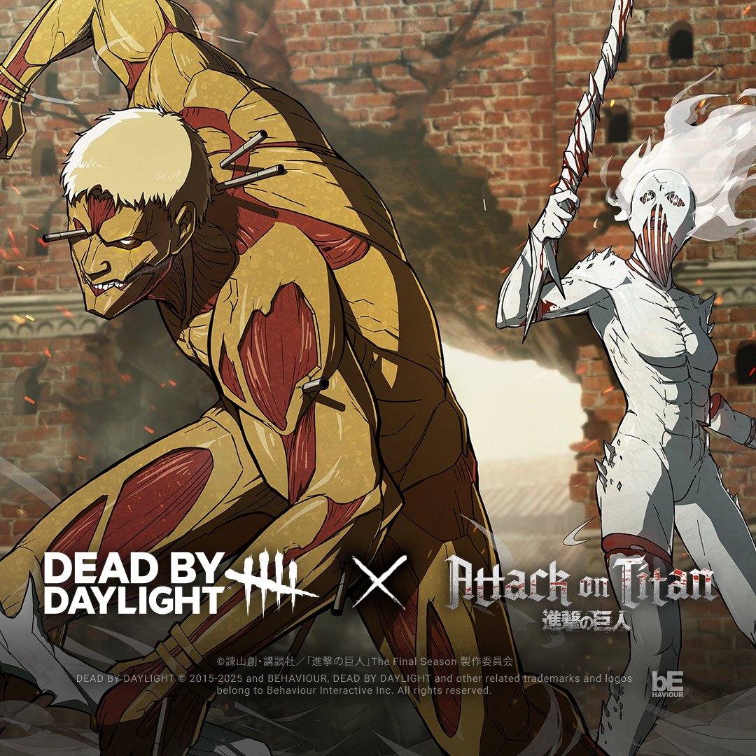 Signal the flares and sound the sirens, because Titans have breached The Fog. We're thrilled to announce that the Attack on Titan Collection has returned to the in-game store, featuring Outfits inspired by the Armored Titan, Eren, Mikasa, Armin, and more!