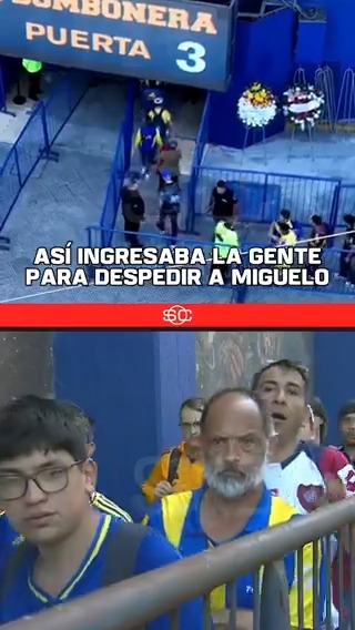 Camisetas de todos los colores, personas de todas las edades: así comenzaba a ingresar la gente a La Bombonera, para despedir a Miguel Ángel Russo. #MigueloEterno