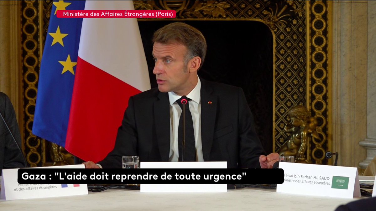 🔴🗣️ "L'accélération de la construction des colonies [israéliennes] est inacceptable en Cisjordanie (...) ce qui vient contredire le plan américain", prévient Emmanuel Macron. #canal16