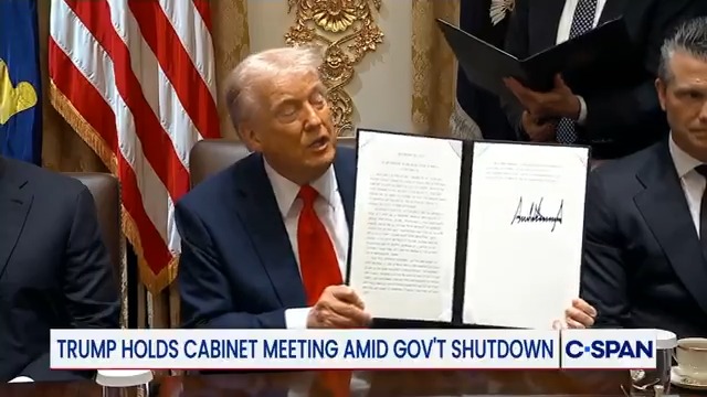 .President Donald J. Trump signs Leif Erikson Day and Christopher Columbus Day proclamations