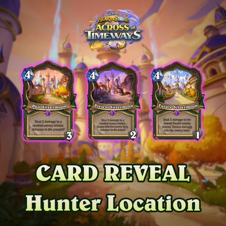 Strike and damage the enemy's minions and hero with the Past, Present, and Future Silvermoon Hunter location! 🎯 With this location, you can damage your enemy's minions and inflict direct damage to the enemy's hero.