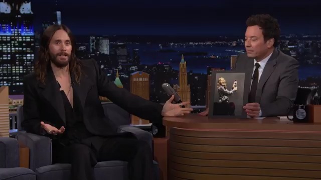 .JARED LETO pulls out a flamethrower and ziplines during the THIRTY SECONDS TO MARS Seasons World Tour 😳 #FallonTonight