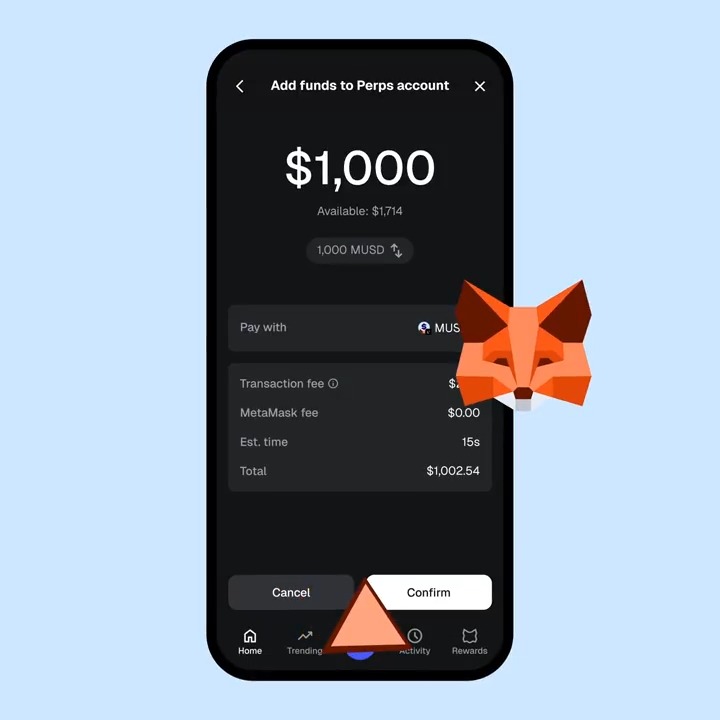 Fund your perps trades with ANY token from ANY EVM network. 🦊 Perps on MetaMask Mobile. Powered by Hyperliquid.