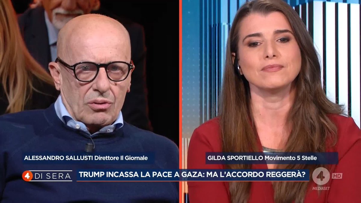 Trump incassa la pace a Gaza Alessandro Sallusti a #4disera: "Le destre internazionali hanno posto fine alla guerra. Le sinistre ci hanno provato con delle barchette..."