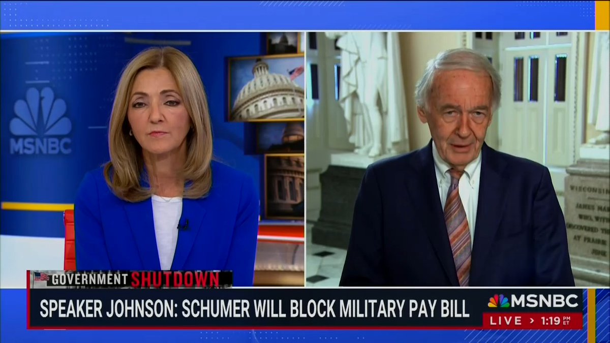 Sen. Markey: I had a 78 year old woman call me and she told me she has a 54 year old son with disabilities who's totally dependent upon Medicaid. Does Speaker Johnson care about that woman.? Do the Republicans care about that woman and millions of others who are dependent upon Medicaid, on the ACA, on Medicare, on NIH funding? No.
