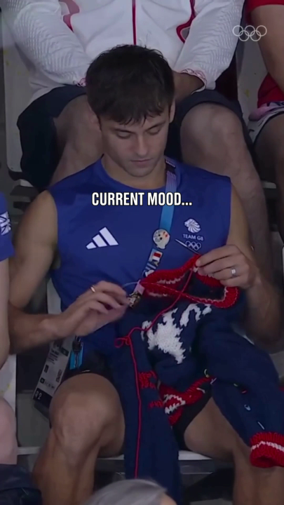 Tom Daley knitting at #Paris2024 will always be a mood!🙂‍↕️ Tom Daley