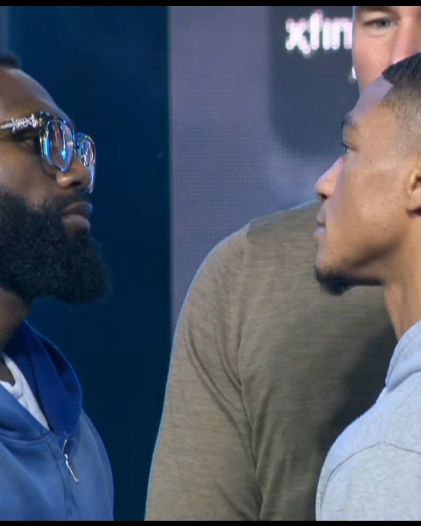 PRESSER FACE-OFF Boots vs Uisma Lima 👑 WBA Interim World Super Welterweight Title #EnnisLima | DAZN Boxing