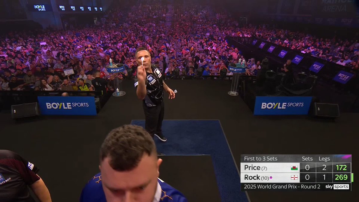 PRICE HITS THE FRONT! Not the highest standard in that set but Gerwyn Price up and running as he takes the opening set 3-1. 📺 #WGPDarts | R2