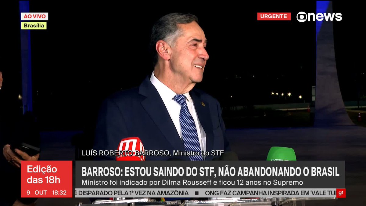 “Não tem nenhuma relação com os Estados Unidos. (...) É preciso que eles conheçam a verdade, e nós fizemos tudo como tinha que ser feito, dentro da Constituição e das leis”, diz o ministro Luís Roberto Barroso. ➡ Assista ao #Edição18: #GloboNews