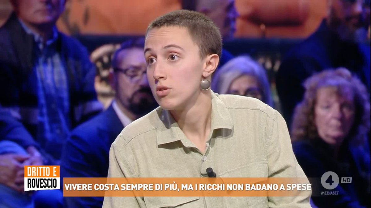 "Lo Stato sta lasciando da soli gli studenti e i lavoratori! Io voglio scappare da questo paese!" Federica Merlin (Ultima Generazione) a #drittoerovescio