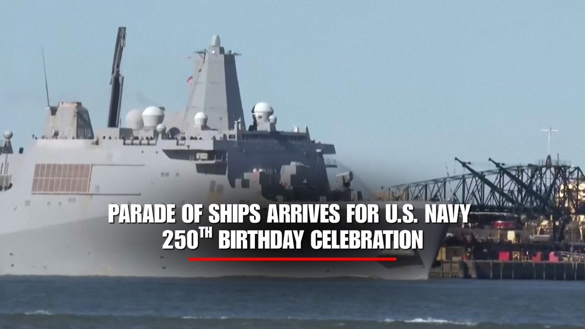 STILL SAILING: The Navy began its 250th anniversary celebrations with a ship parade on the Delaware River in Philadelphia, where the service was founded in 1775.