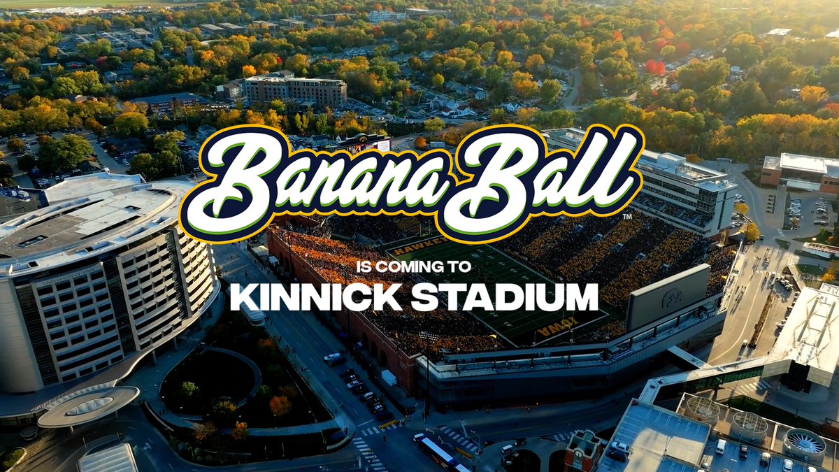 Time to go Bananas in Kinnick 😎 ⚾️ Savannah Bananas x #Hawkeyes