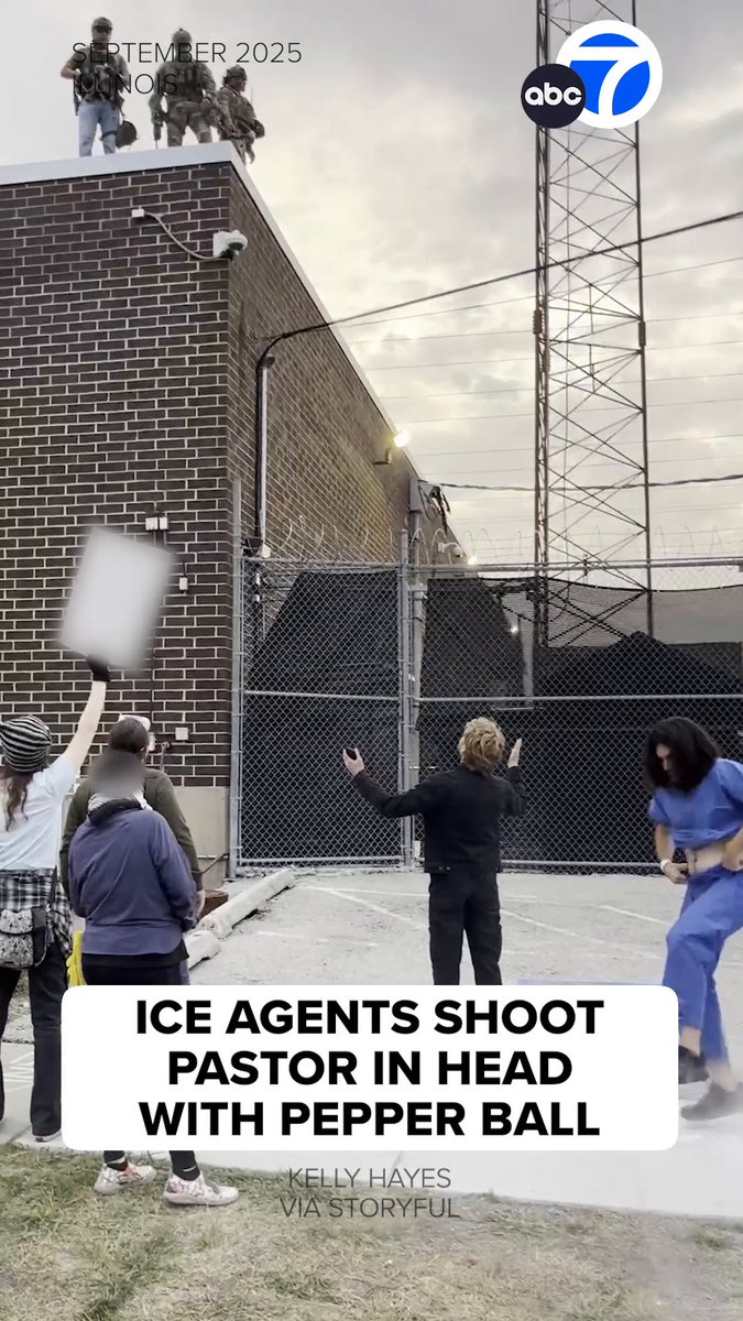 ICE agents shot a Presbyterian minister in the head with a pepper ball while he was standing with protesters in front of the ICE detention center in Illinois last month. Pastor David Black said he was offering an altar call and invited them to receive salvation when he was struck by the pepper ball. Black said he could hear the ICE agents, who were standing on the roof, laughing after he was struck.