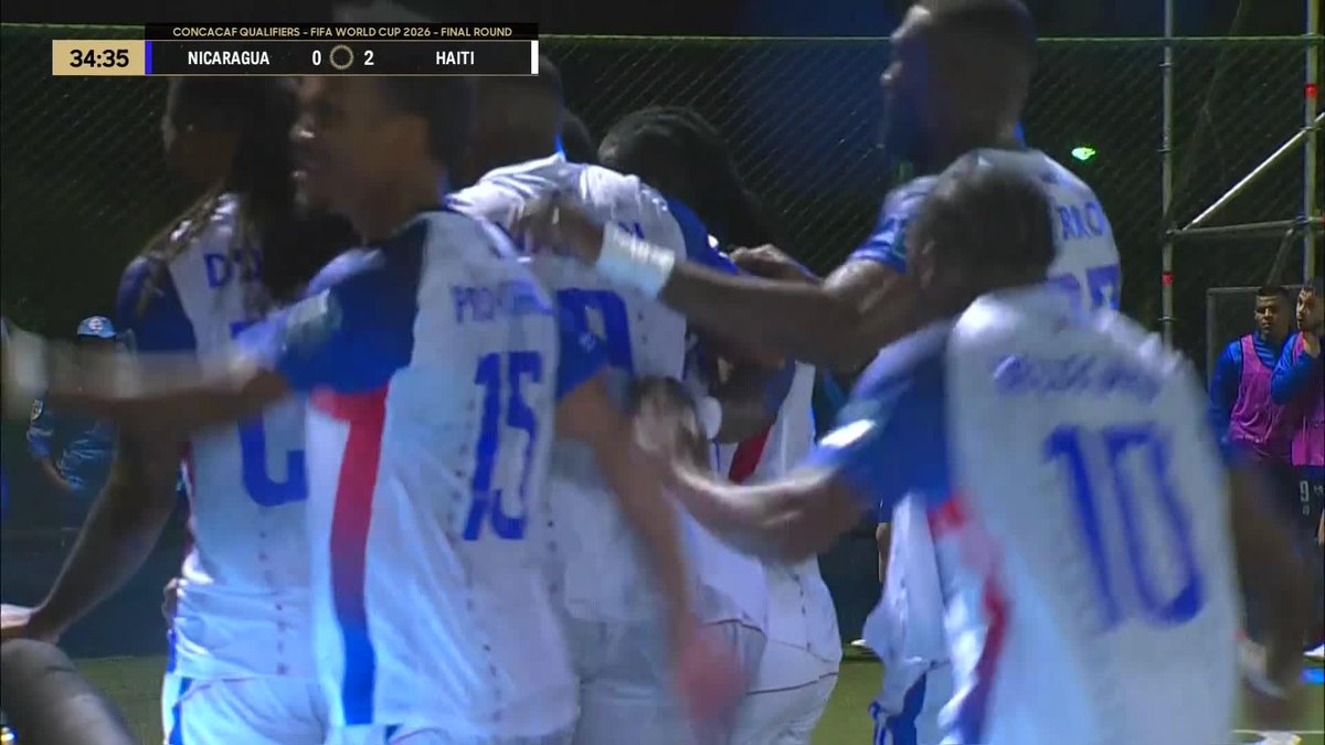 HAITI DOUBLE THEIR LEAD OVER NICARAGUA 😤 What a header from Philadelphia Union's Danley Jean Jacques 👊