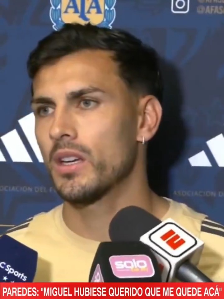 "Paredes": Por las declaraciones de Leandro Paredes sobre Miguel Ángel Russo