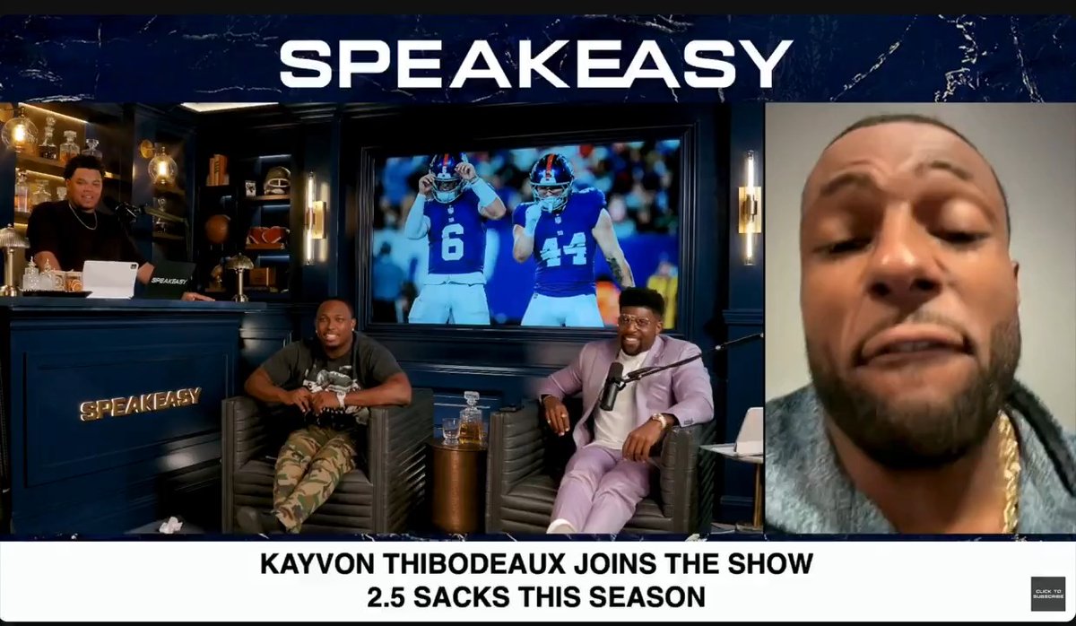 "F*CK THE EAGLES" 🤯 - Kayvon Thibodeaux RIGHT after the Giants' 34-17 blowout over the Eagles WE ARE LIVE IN THE SPEAKEASY RIGHT NOW! EXCLUSIVE PLAYER INTERVIEWS, SOPHISTICATED SPORTS TALK AND MORE ➡️