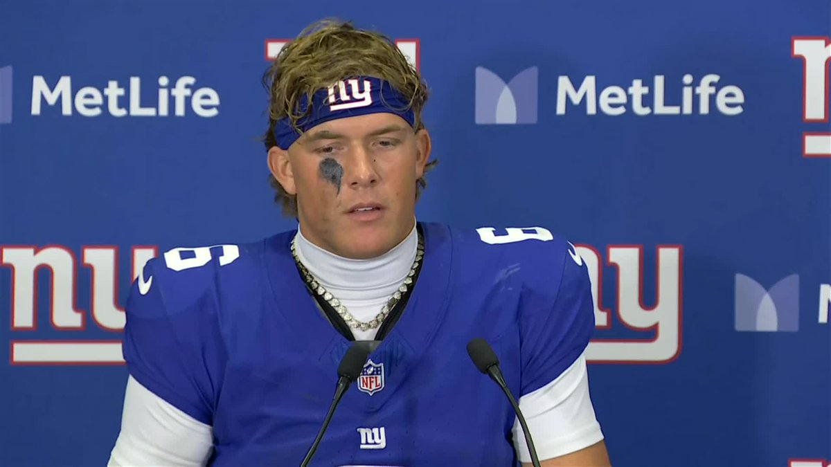 "At times there's some negativity that's surrounding here. For some of the new guys coming in here, we just got here so we don't feel like we're involved in the past. We've got a lot of winners on this team" Jaxson Dart on what irks him about the narratives around the Giants: