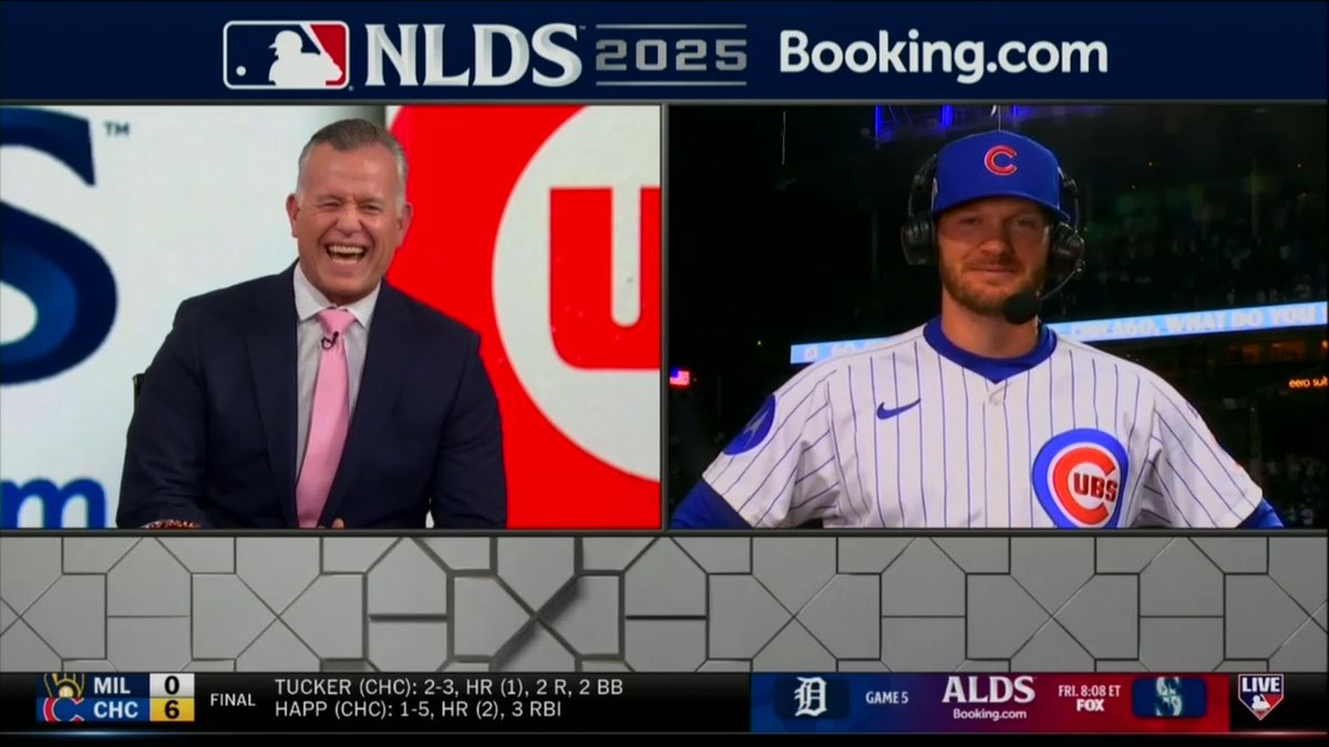 Ian Happ set the tone early with a three-run blast in the first inning! The Chicago Cubs star joined us on #MLBTonight to discuss tonight's big win.