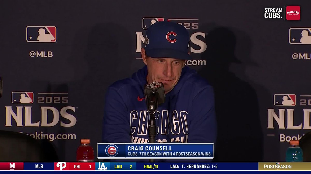 "The crowd was incredible, I've never seen a baseball game like that." Craig Counsell on the Wrigley faithful tonight 👏