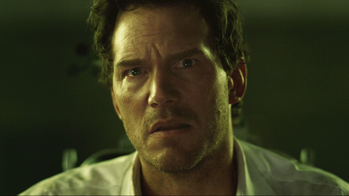 In Mercy, Chris Pratt stars as a detective accused of murdering his wife. Standing on trial before an advanced A.I. judge played by Rebecca Ferguson, he has 90 minutes to prove his innocence. In theaters January 23, 2026.
